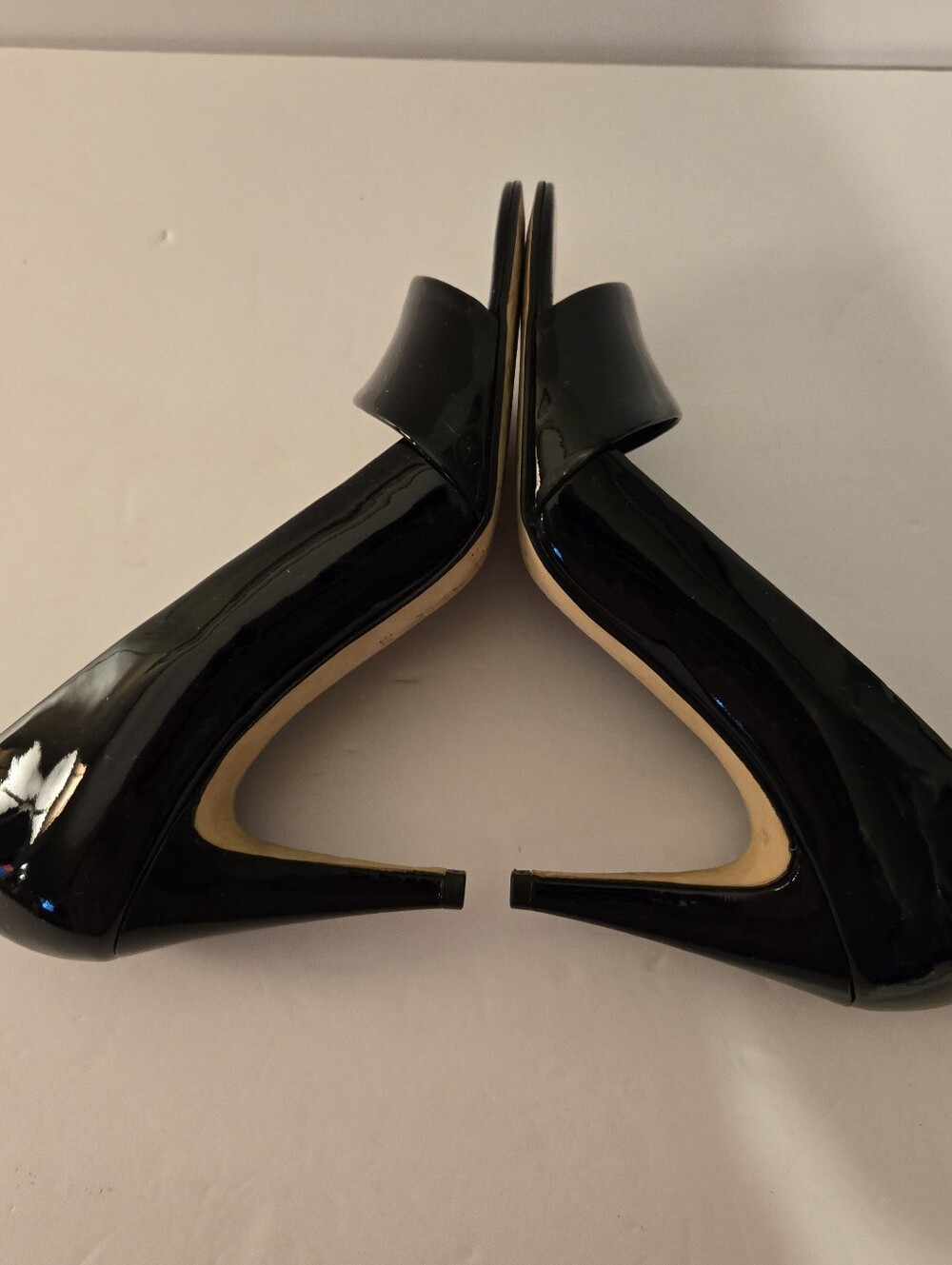 Antonio Melani Womens Jem Black Patent Leather Peep Toe Heels Size 8.5M - Picture 8 of 10